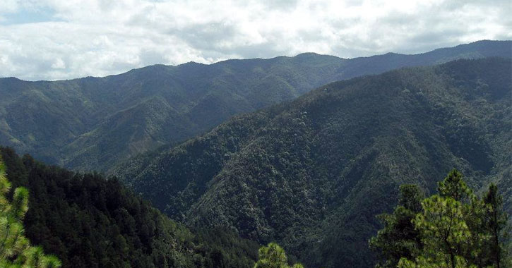 Dominican Republic mountains in the Caribbean islands