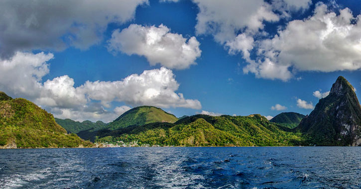 Caribbean St. Lucia mountains